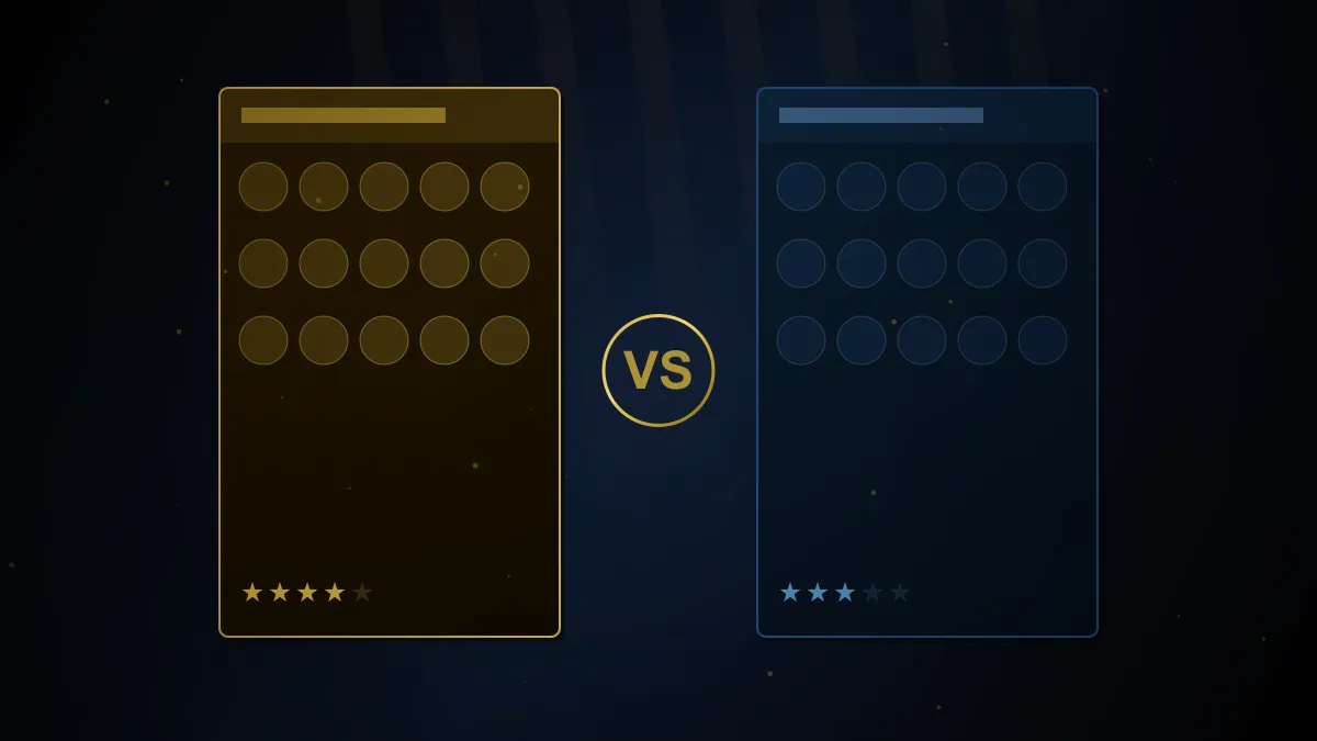 539 星號比較:兩種彩票風格並排對比