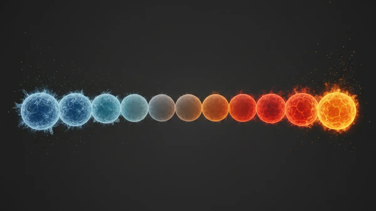 539 冷熱號分佈視覺化：從冰藍（冷號）到金色（熱號）的溫度分佈圖