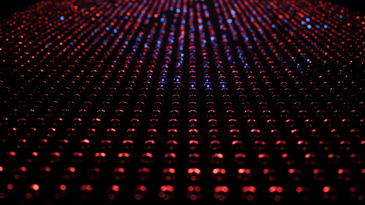 百家樂電子路單顯示器：紅藍圓圈排列的走勢記錄面板