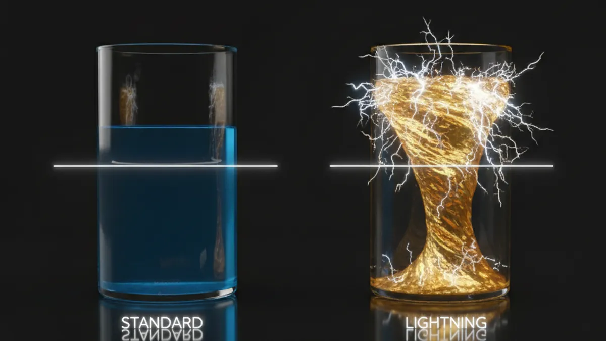 標準 vs 閃電百家樂 RTP 對比:標準版穩定藍色液面 vs 閃電版動態金色液面