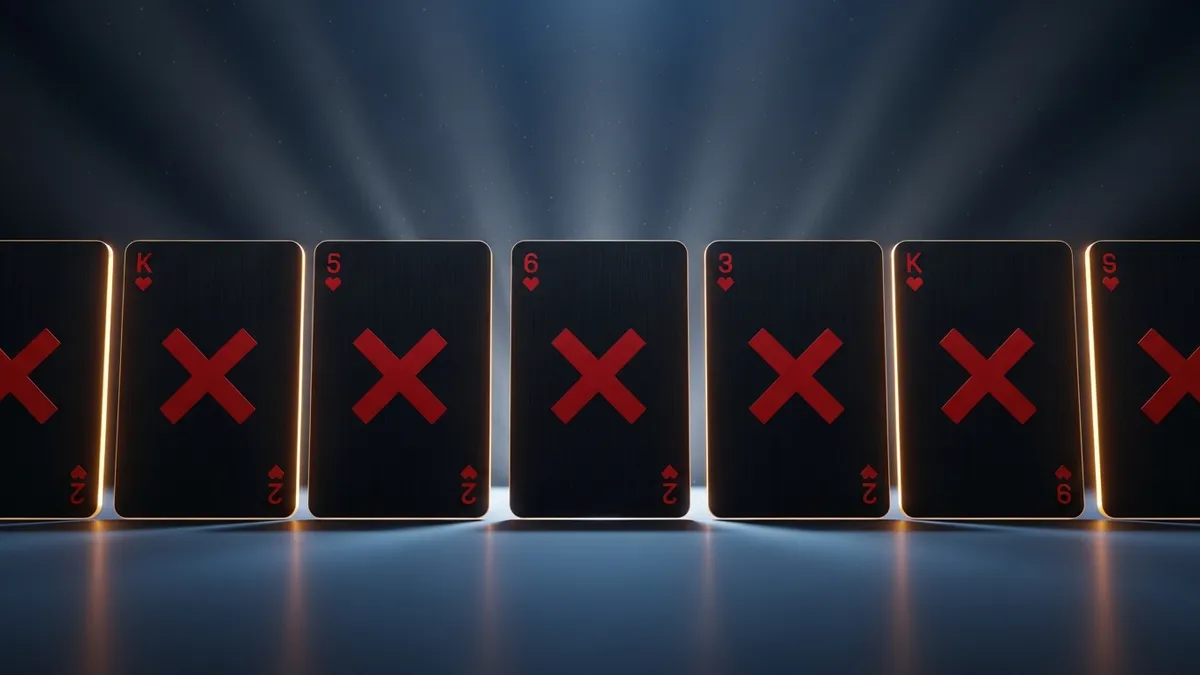 娛樂城黑名單：一排深色平台卡片標有紅色叉號