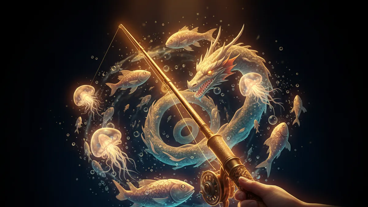 捕魚遊戲指南:金色釣竿與發光海底生物