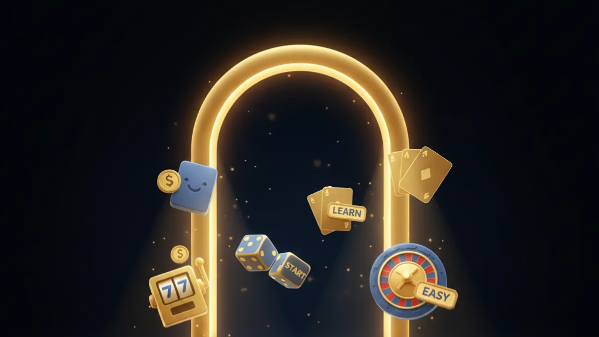 新手秘技：歡迎的金色門廊搭配新手友善遊戲圖示