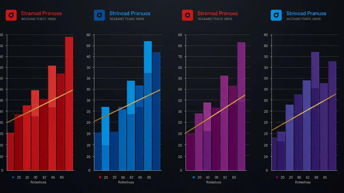 四大廠商主力機台 RTP 比較:四組不同顏色的直條圖並列展示
