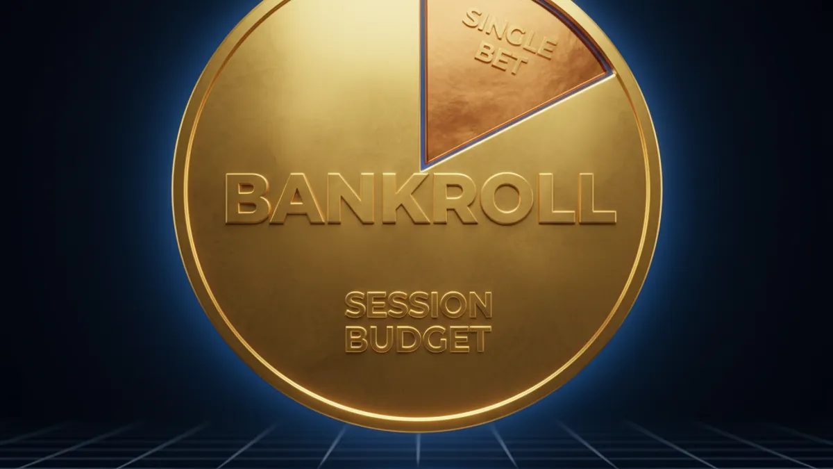 運彩資金管理策略圖：總資金、場次預算、單注金額三層分配